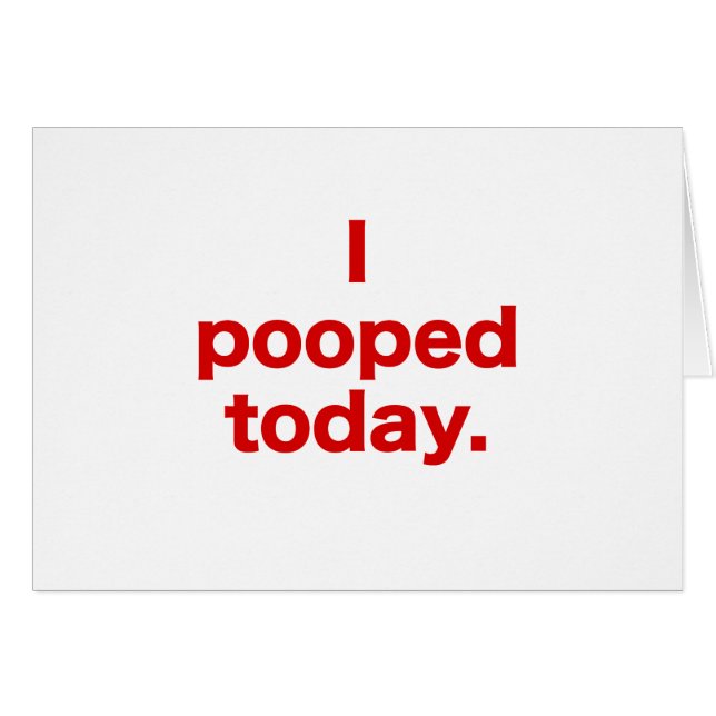 I Pooped hoy (Anverso (Horizontal))