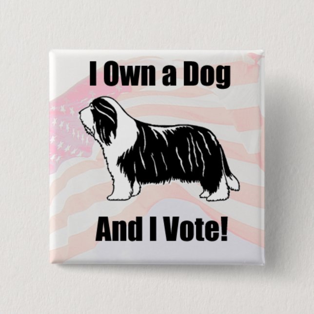 i poseer un botón cuadrado de Beardie (Anverso)