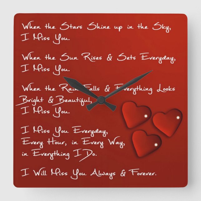 I reloj de pared de Srta. You Square (Anverso)