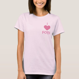 I rosa de la camiseta del corazón FOTF