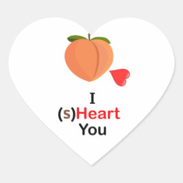 "I (s)Heart You" Pegatinas con forma de corazón