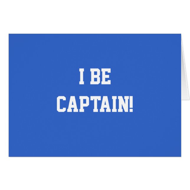 I sea capitán. Azul y blanco. Personalizado (Anverso (Horizontal))