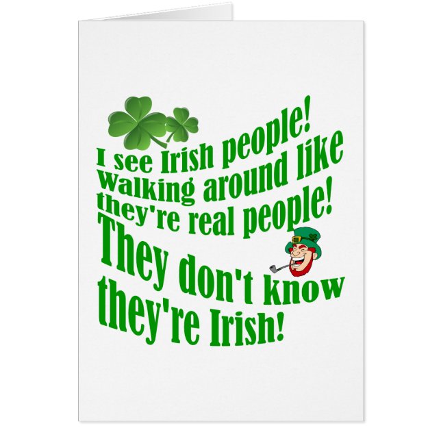 I see Irish people! (Frente)