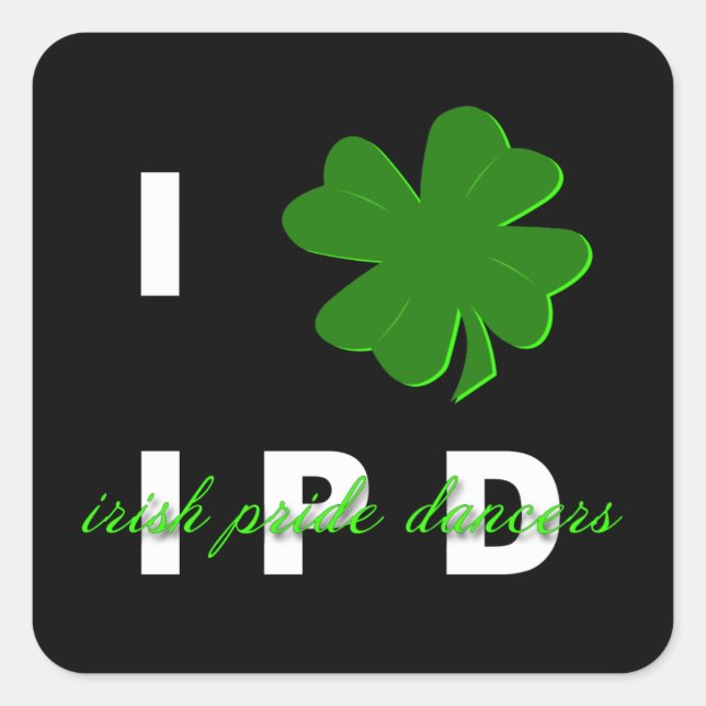 I Shamrock IPD Pegatina Square (Anverso)