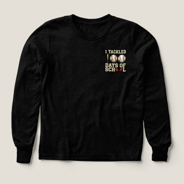 I Tackled 100 Days of School, Baseball Design (Diseño frontal)