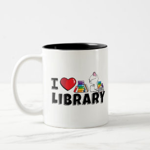 I taza de la biblioteca del corazón