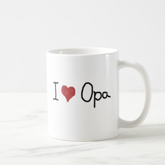 I taza de Opa del corazón (Derecha)