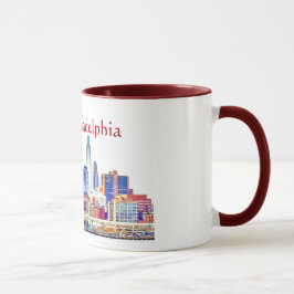 I taza del bosquejo del color de Philly del