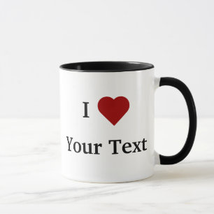 I taza del corazón (personalice)