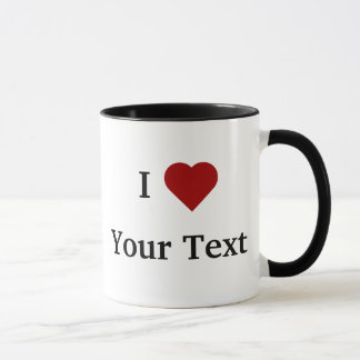 I taza del corazón (personalice)