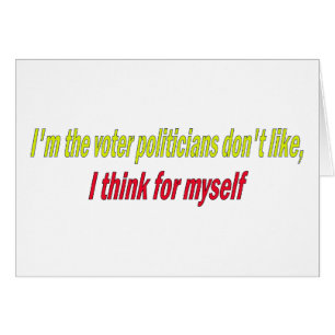 I think for myself