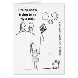 I think shes trying to go fly a kite