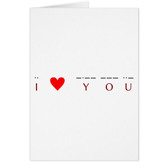 ♥ I usted ·· ♥ -·-- --- ··- (Frente)