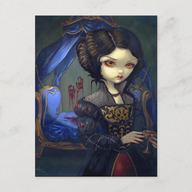 "I Vampiri: tarjeta postal de Bellissimo Letto" (Anverso)