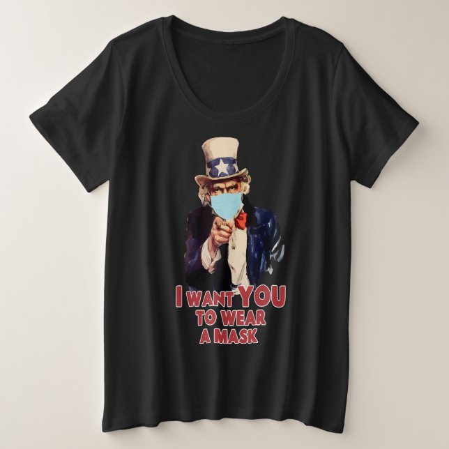 I Want YOU to wear a Mask T-shirt (Anverso del diseño)