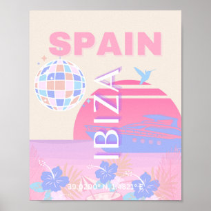 Ibiza, España, Viajes, Arte Preppy, Rosa