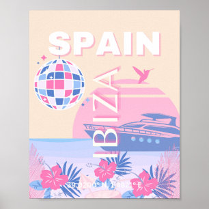 Ibiza, España, Viajes, Arte Preppy, Rosa, Pastel