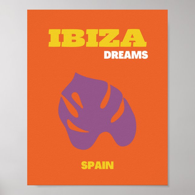 Ibiza, España, Viajes, Arte Retro, Naranja (Frente)