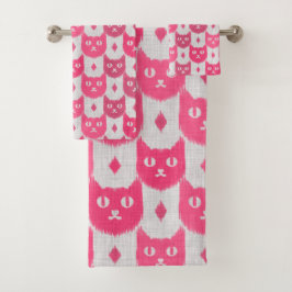 Icat ikat pink pattern