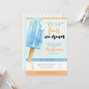 Ice Cream 4ª Invitación a la fiesta de cumpleaños