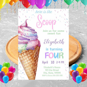 Ice Cream 4ª Invitación a la fiesta de cumpleaños