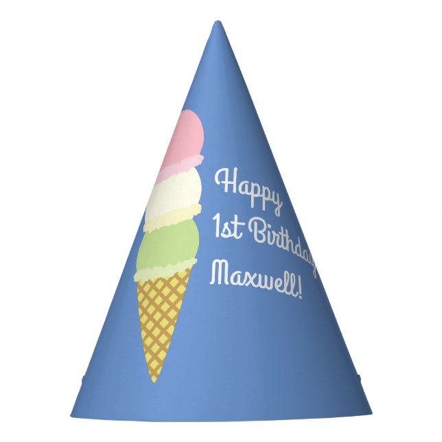Ice Cream Cone Cute Primer Fiesta Gorras (Anverso)