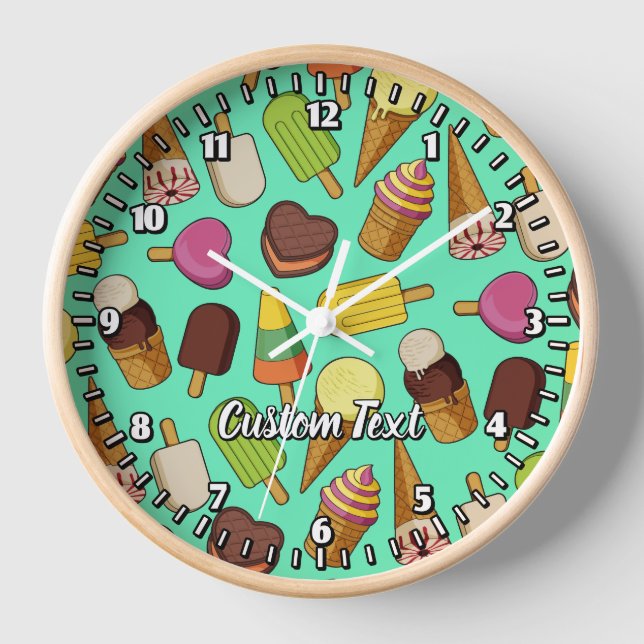 Ice Cream Iconos Gran Reloj (Anverso)