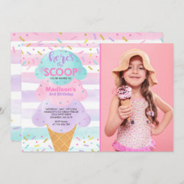 Ice Cream Invitación Ice Cream Fiesta de Cumpleaño