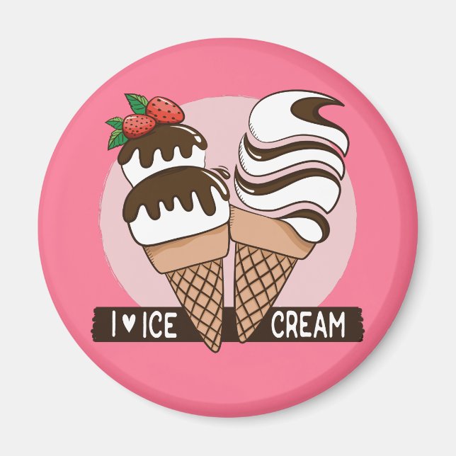 Ice Cream Lover imanes (Frente)