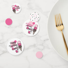 Ice Cream Scoop Birday Party Table Confetti