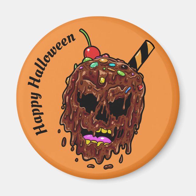 Ice Cream Skull personalizado imanes de texto (Frente)
