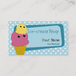 Ice-crema Shop Tarjeta de visita