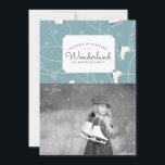 Ice Skater Winter Wonderland | Foto<br><div class="desc">Personalizar esta tarjeta de vacaciones única con una foto especial y el nombre de su familia.</div>