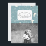 Ice Skater Winter Wonderland | Foto<br><div class="desc">Personalizar esta tarjeta de vacaciones única con una foto especial y el nombre de su familia.</div>