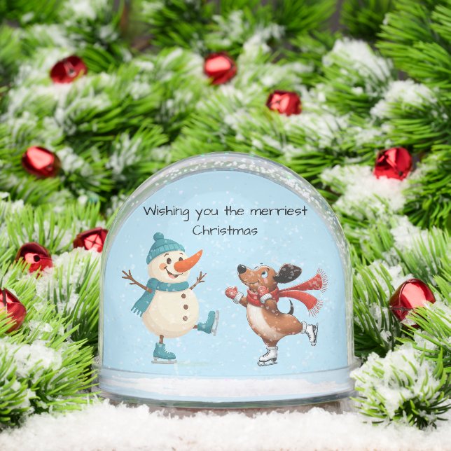 Ice Skating Dachshund  (Navidad)