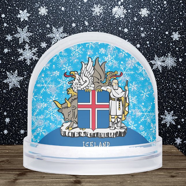 Iceland Snow Globe, Holiday, Icelandic Flag (Iceland Snow Globe)
