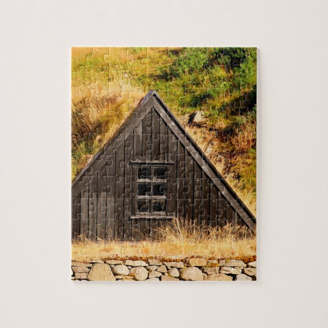 Icelandic Sod House Puzzle (Vertical)