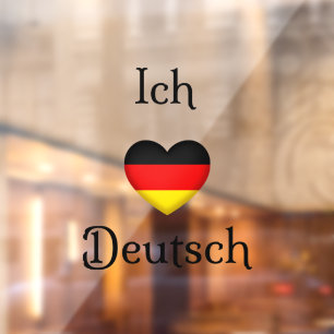 "Ich Liebe Deutsch" Me encanta alemán  Calcomanía 
