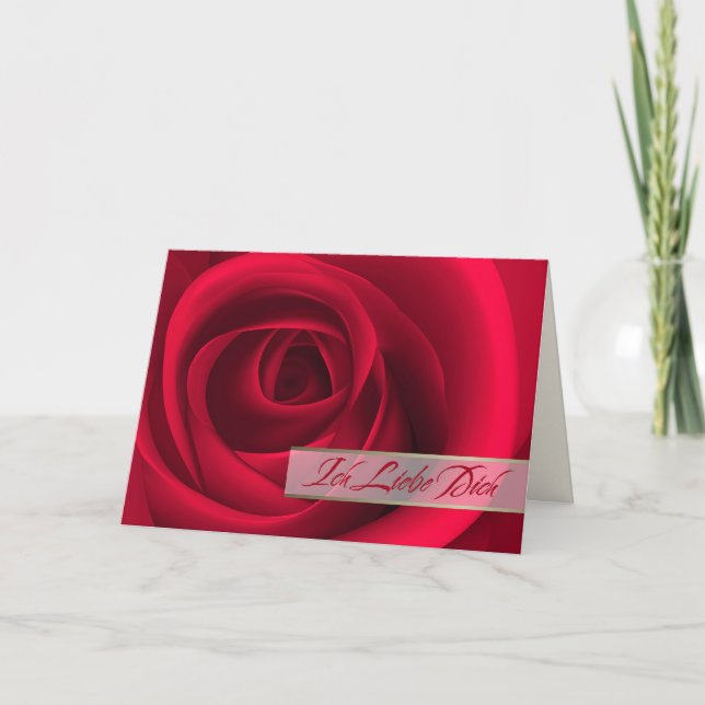 Ich Liebe Dich. Tarjeta el día de San Valentín en  (Anverso)