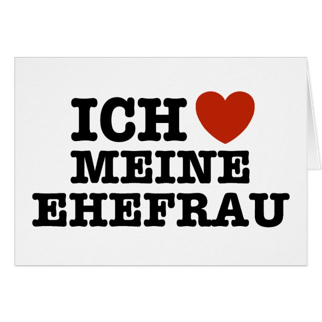 Ich Liebe Meine ehefrau (Anverso (Horizontal))