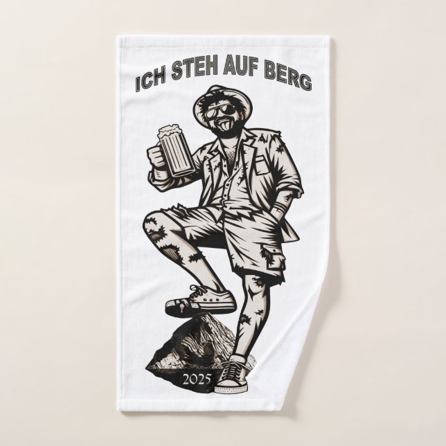 Ich steh auf Berg und trink mein Bier (Toalla de mano)