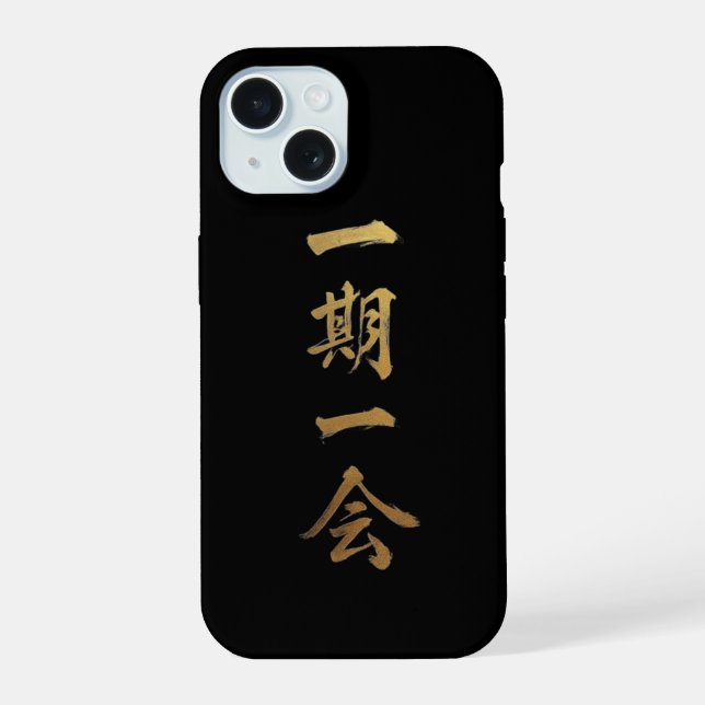 Ichigo Ichie | Black & Gold Zen iPhone Case (Reverso )