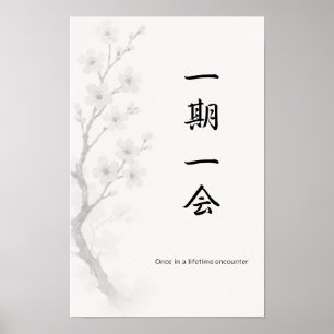 Ichigo Ichie   Póster Zen Japonés