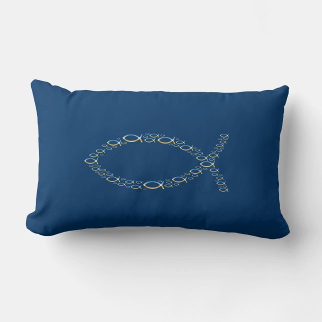 Ichthus - almohada cristiana del símbolo de los (Anverso)