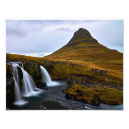 Icónica ampliación de foto de Kirkjufall Islandia