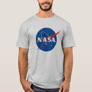 Icónica camiseta de algodón pesado de la NASA (gri