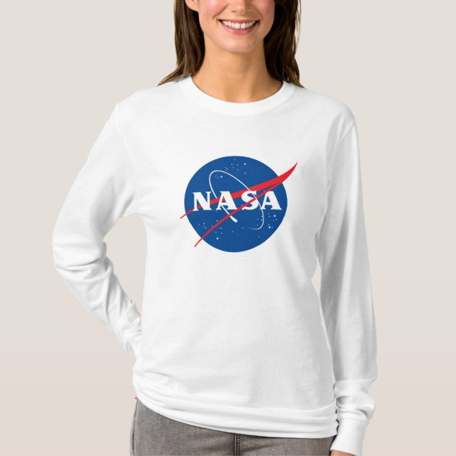 Icónica camiseta L/S femenina de la NASA (Rocket W (Anverso)
