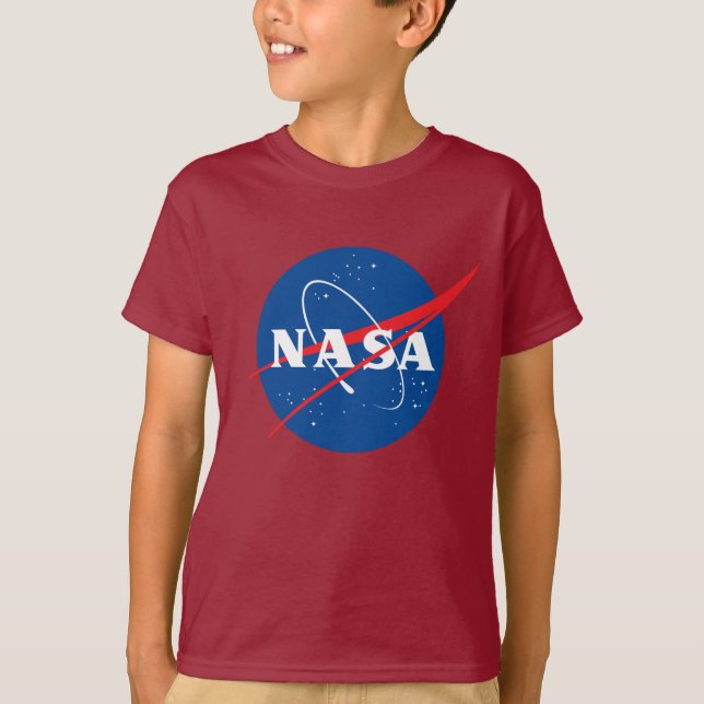 Icónica camiseta roja Mars para niños de la NASA ( (Anverso)