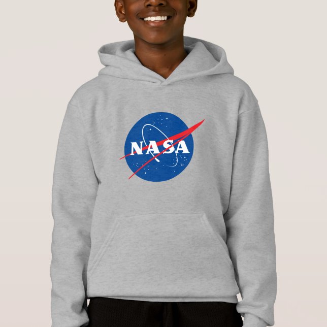 Icónica Hoodie Gris Luna de los Niños de la NASA ( (Anverso)