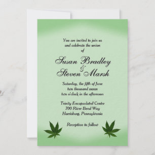 Icónica Invitación a la boda de la hoja de maleza